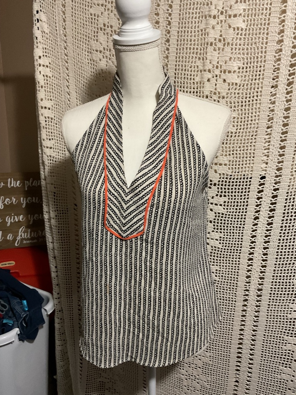 THML striped sleeveless tank top blouse Small
